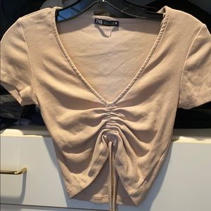 Zara singed crop top